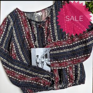 Epic Threads Crop Top Stripe Floral